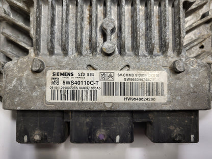 PEUGEOT CITROEN ECU / 5WS40110C-T / SW 9653447480 / HW 9648624280 / SID804 SIEMENS
