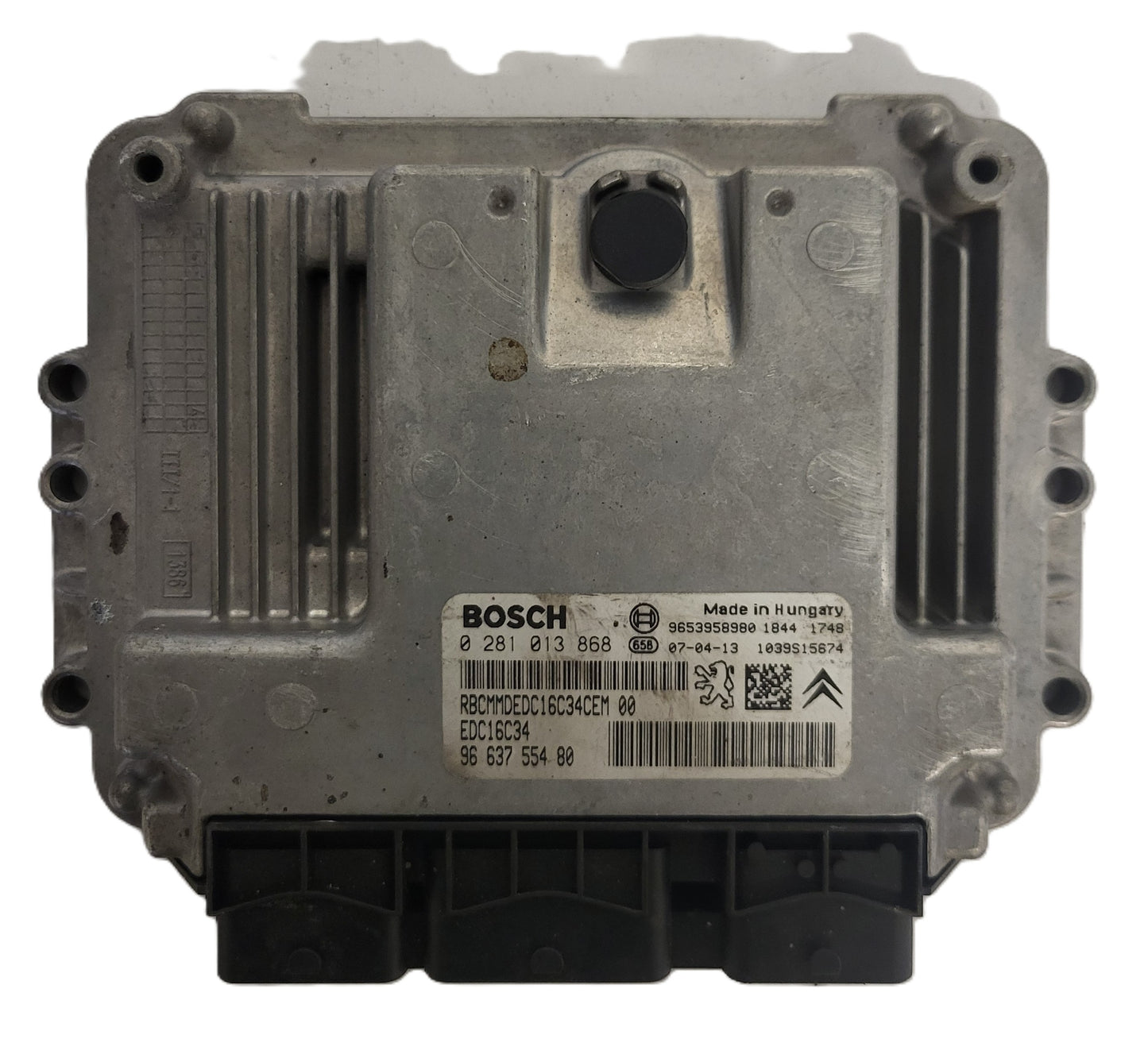 PEUGEOT CITROEN ECU / 0281013868 / 9663755480 / EDC16C34 / BOSCH