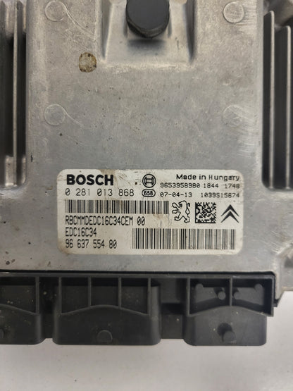PEUGEOT CITROEN ECU / 0281013868 / 9663755480 / EDC16C34 / BOSCH