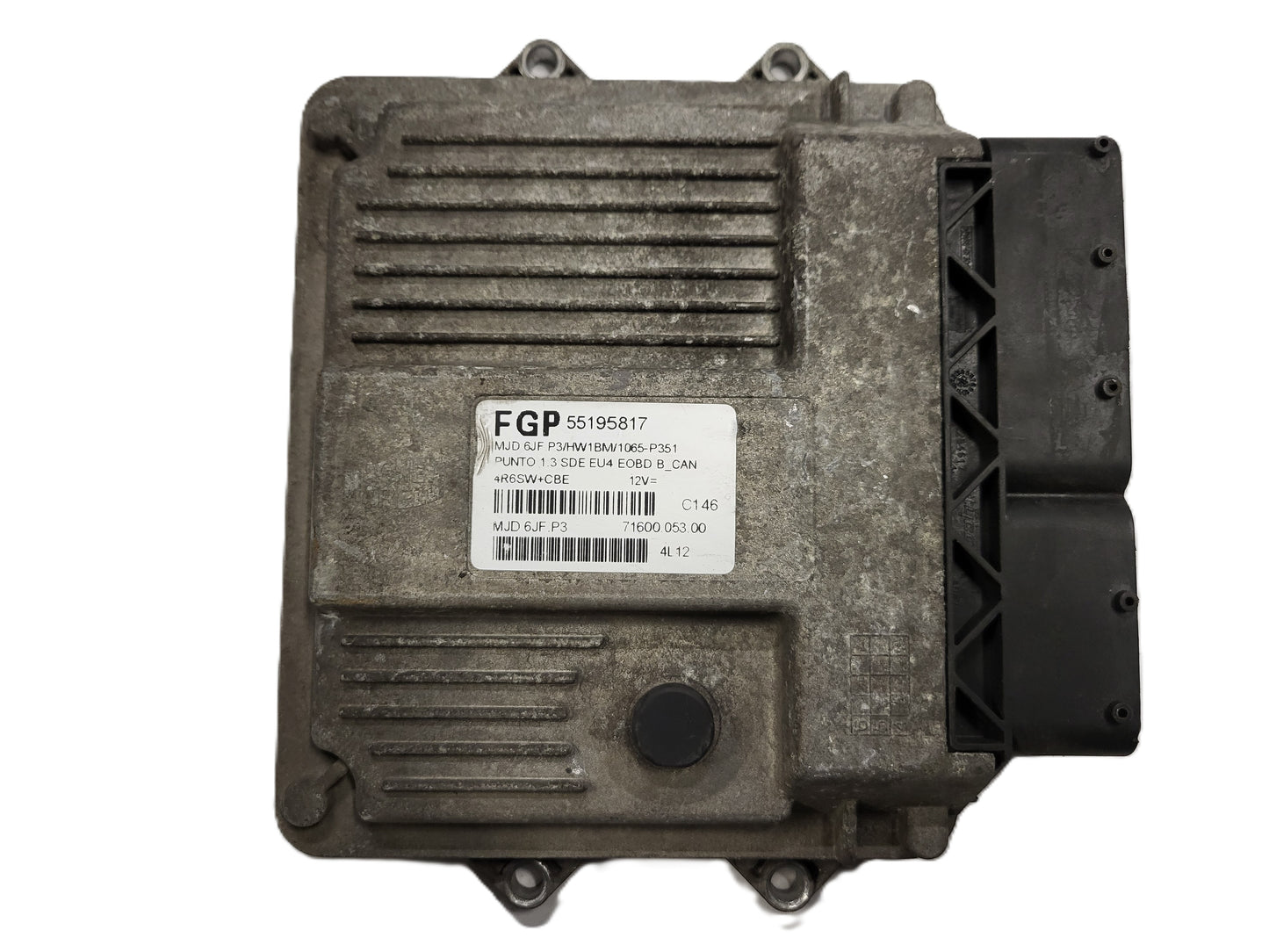 FIAT PUNTO ECU / MJD 6JF.P3 / 55195817 / HW1BM / 71600.053.00 / MAGNETI MARELLI