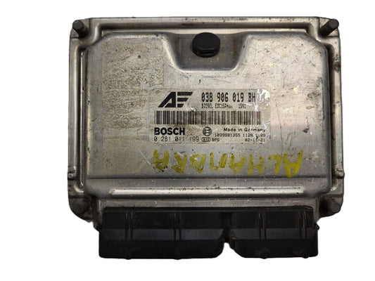 VW SHARAN ECU / 038906019BH / 0281011199 / EDC15P+ / BOSCH