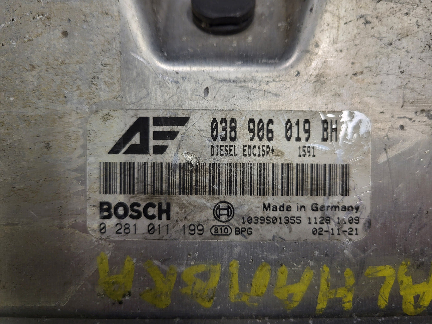 VW SHARAN ECU / 038906019BH / 0281011199 / EDC15P+ / BOSCH