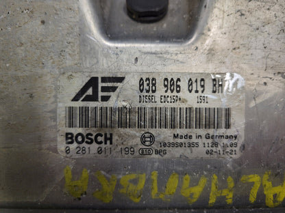 VW SHARAN ECU / 038906019BH / 0281011199 / EDC15P+ / BOSCH