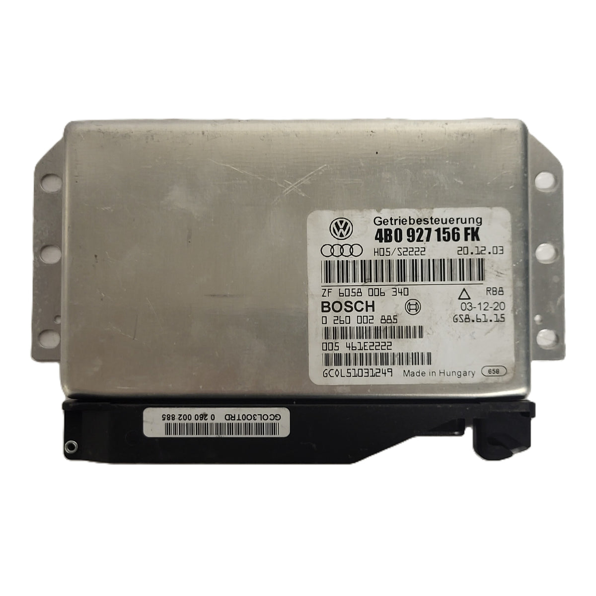 AUDI A6 C5 CAMBIO ECU / 4B0927156FK / 0260002885 / ZF6058006340 / BOSCH - B34-17 - 1