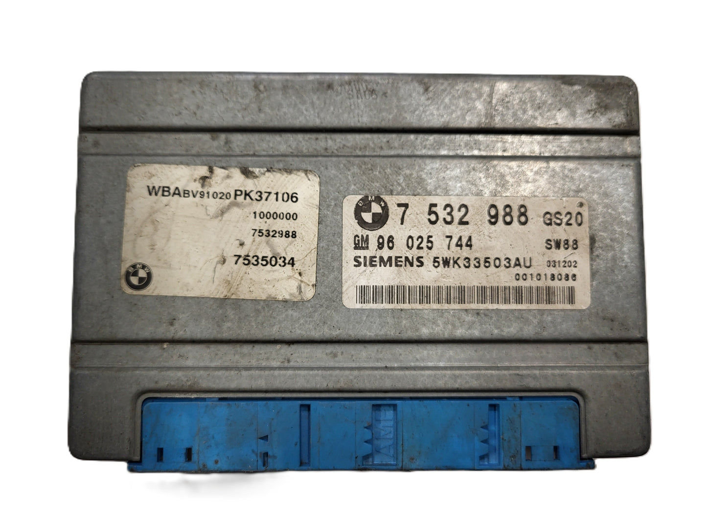 BMW ECU MODULE / 7532988 / 7535034 / 96025744 / 5WK33503AU / SIEMENS
