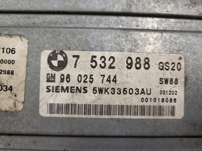 BMW ECU MODULE / 7532988 / 7535034 / 96025744 / 5WK33503AU / SIEMENS