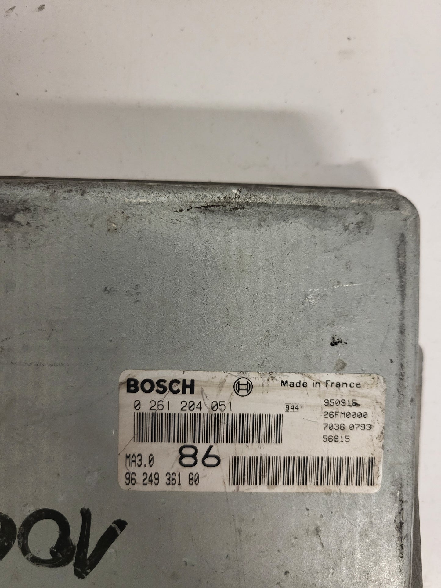 PEUGEOT 106 CITROEN AX 1.0 ECU / 0261204051 / 9624936180 / MA3.0 / BOSCH