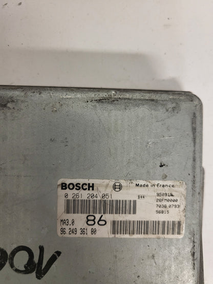 PEUGEOT 106 CITROEN AX 1.0 ECU / 0261204051 / 9624936180 / MA3.0 / BOSCH