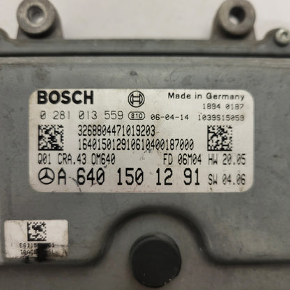 MERCEDES BENZ W169 ECU / 0281013559 / A6401501291 / CRA.43 / OM640 / BOSCH