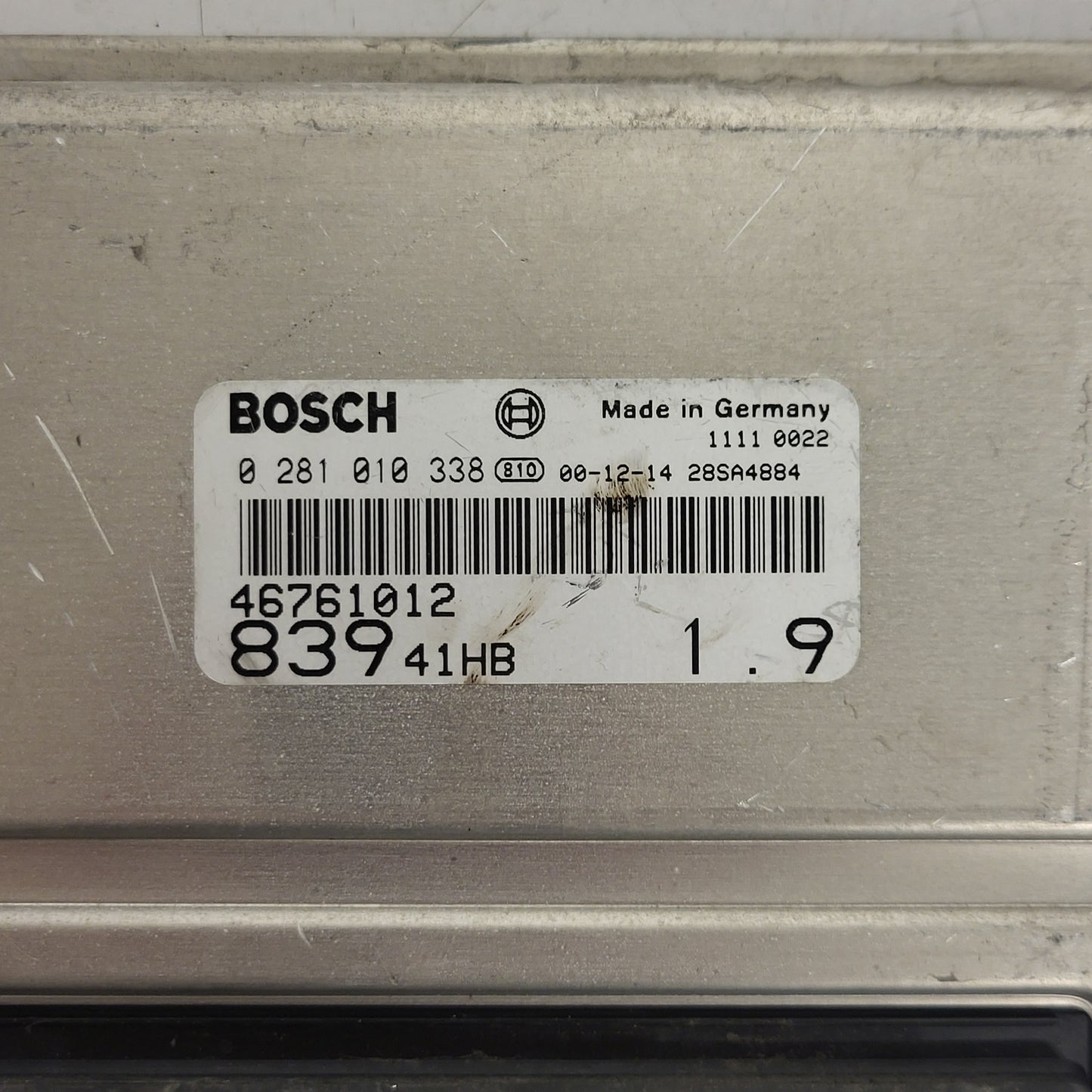 LANCIA LYBRA 1.9 JTD ECU / 0281010338 / 46761012 / BOSCH