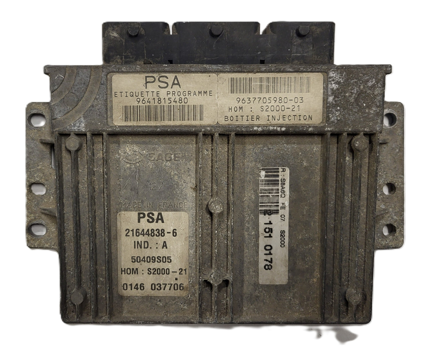 CITROEN ECU / 9641815480 / 9637705980-03 / 21644838-6 / S2000-21 / SAGEM