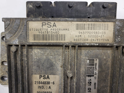 CITROEN ECU / 9641815480 / 9637705980-03 / 21644838-6 / S2000-21 / SAGEM