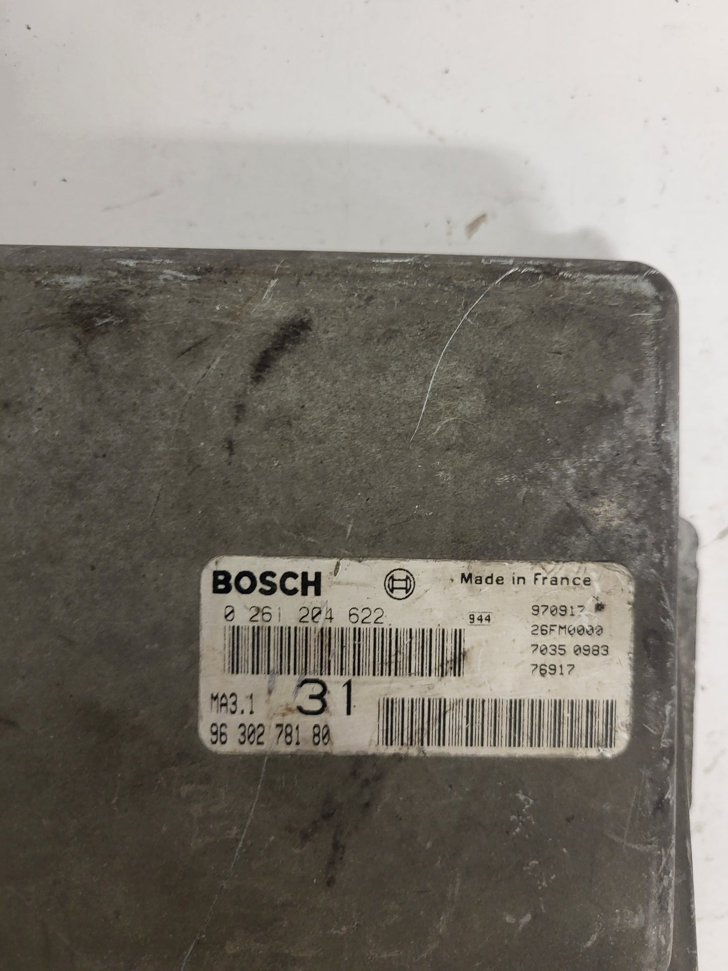 Peugeot 106 Citroen Saxo 1.1 ECU / 0261204622 / 9630278180 / MA3.1 / BOSCH