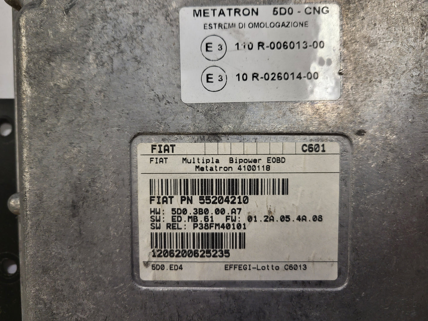 FIAT MULTIPLA 1.6 GAS METANO ECU / 55204210 / 4100118 / METATRON