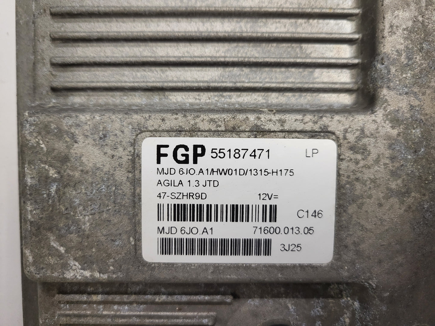 OPEL AGILA 1.3 ECU / 55187471 / MJD 6JO.A1 / HW01D / MAGNETI MARELLI