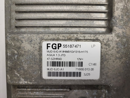 OPEL AGILA 1.3 ECU / 55187471 / MJD 6JO.A1 / HW01D / MAGNETI MARELLI