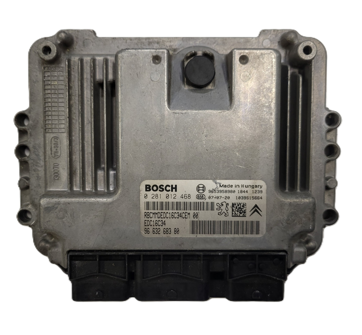 PEUGEOT CITROEN ECU / 0281012468 / 9663268380 / 9653958980 / EDC16C34 /BOSCH
