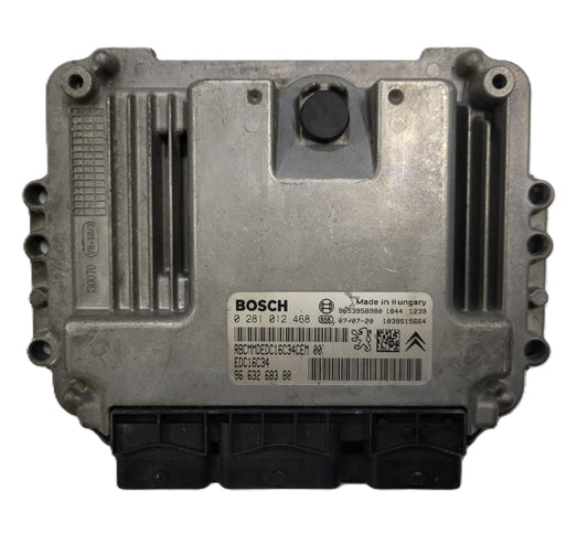 PEUGEOT CITROEN ECU / 0281012468 / 9663268380 / 9653958980 / EDC16C34 /BOSCH