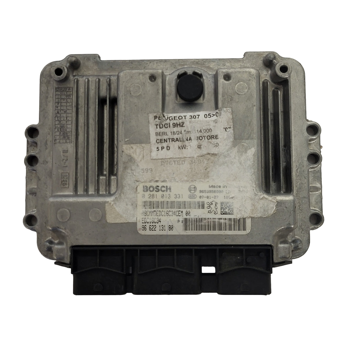 PEUGEOT CITROEN ECU / 0281013331 / 9662213180 / EDC16C34 / 9653958980 / BOSCH - B37-22 - 1