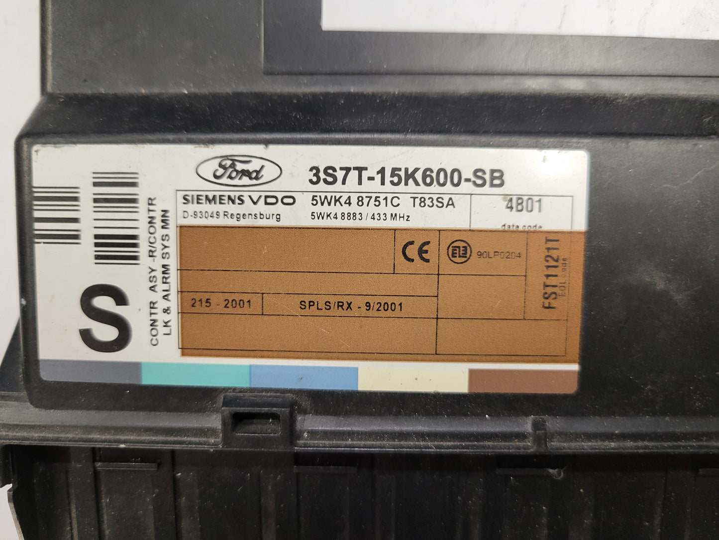Ford ECU MODULE / 3S7T-15K600-SB / 5WK48751C / T83SA  / SIEMENS