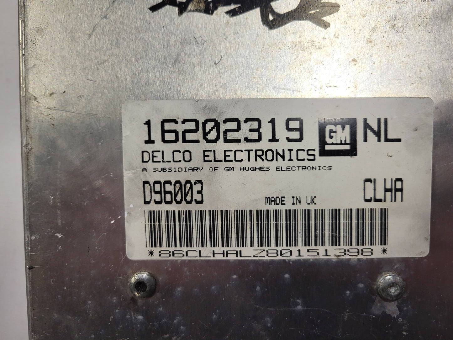 Opel ECU / 16202319 / CLHA / D96003 / DELCO