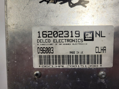 Opel ECU / 16202319 / CLHA / D96003 / DELCO