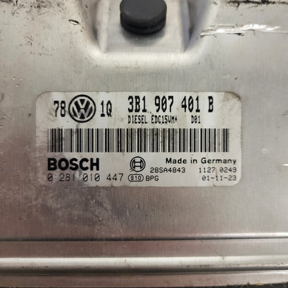 VW PASSAT 1.9 ECU / 4Z7907401B / 0281010447 / BOSCH - B38-14 - 2