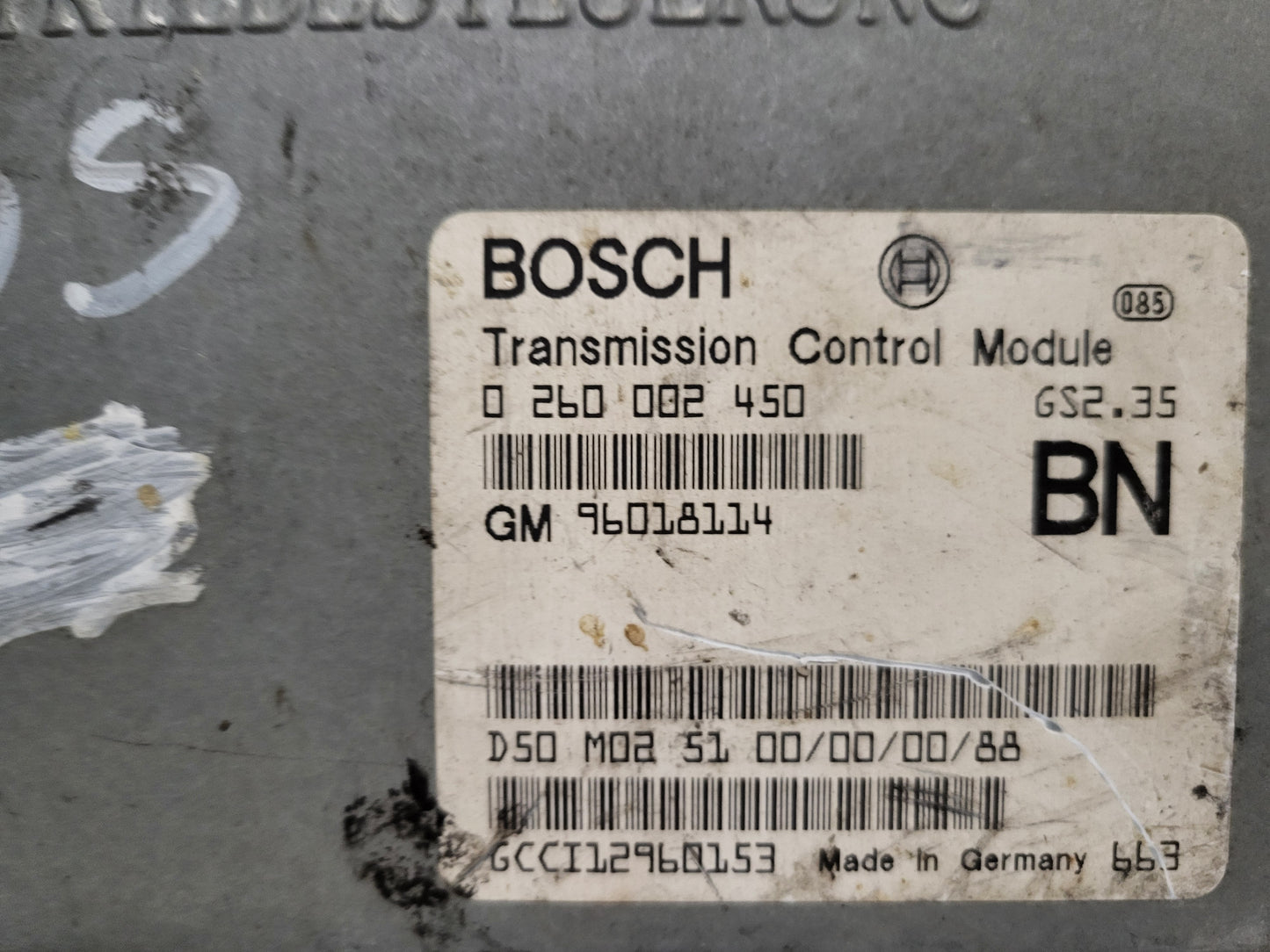 Opel Omega B ECU / 0260002450 / 96018114 / BOSCH / TRANSMISSION