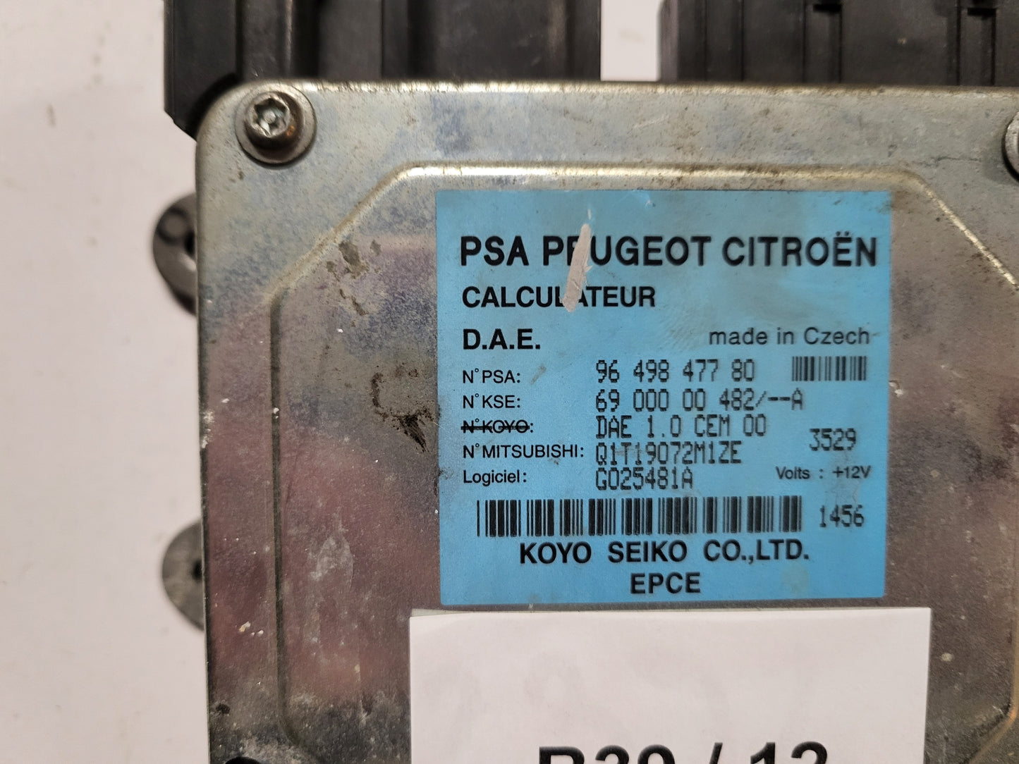 Peugeot Citroen Steering ECU / 9649847780 / 6900000482 / KOYO