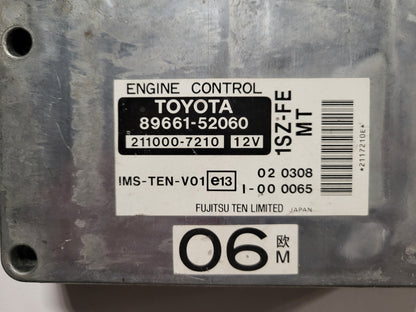 TOYOTA YARIS ECU / 89661-52060 / 211000-7210 / 1SZ-FE