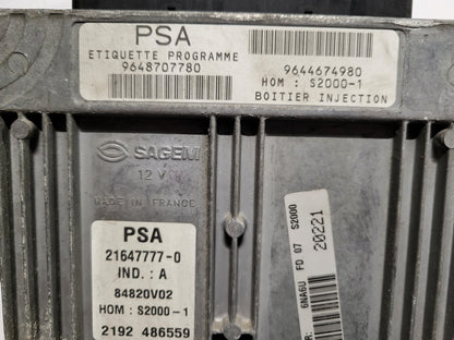 Citroen Peugeot ECU / 9648707780 / 9644674980 / 21647777-0 / SAGEM