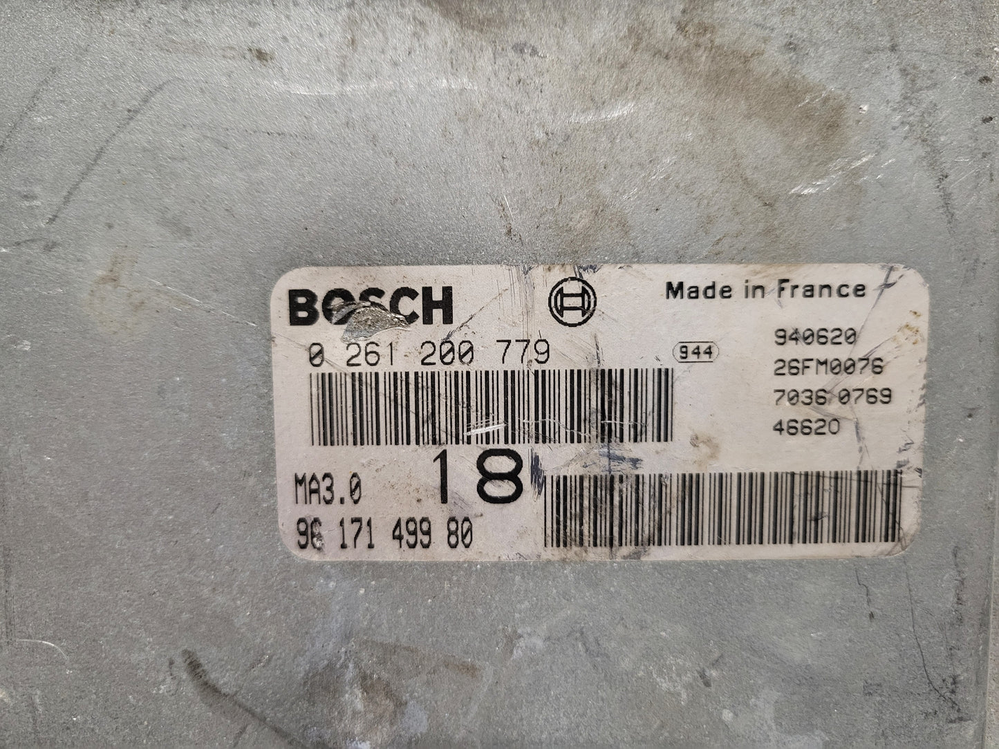Peugeot Citroen ECU / 0261200779 / 9617149980 / MA3.0 / BOSCH