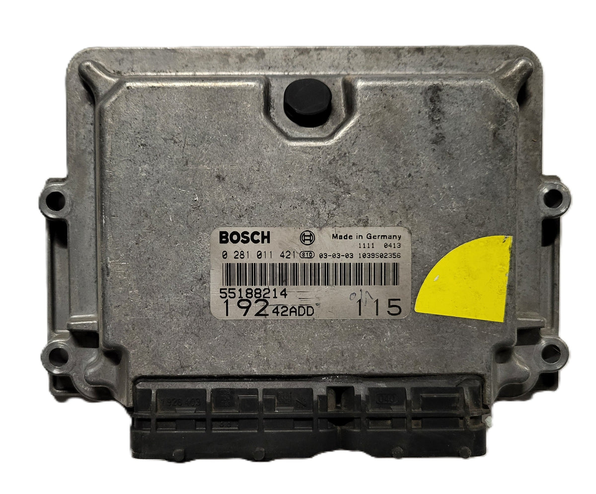 3x Fiat STILO 1.9 ECU / 0281011421 / 55188214 / BOSCH BULK STOCK