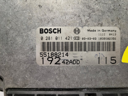 Fiat STILO 1.9 ECU / 0281011421 / 55188214 / BOSCH