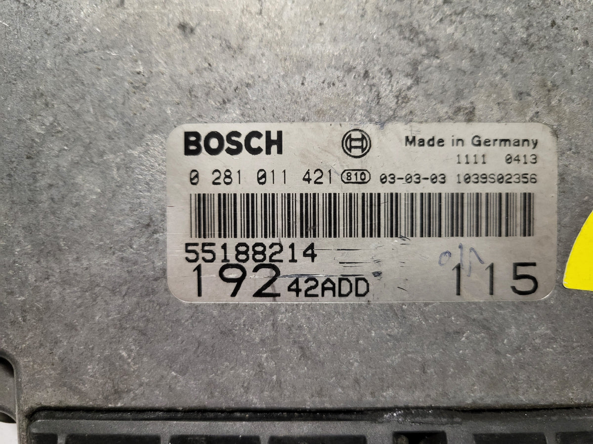3x Fiat STILO 1.9 ECU / 0281011421 / 55188214 / BOSCH BULK STOCK