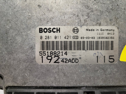 3x Fiat STILO 1.9 ECU / 0281011421 / 55188214 / BOSCH BULK STOCK