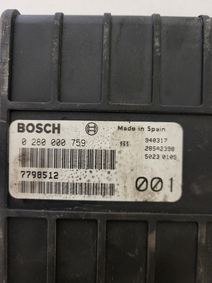 FIAT UNO ECU / 0280000759 / 7798512 / BOSCH