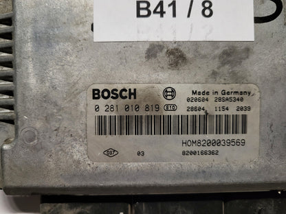 RENAULT ECU / 0281010819 / 8200039569 / 8200166362 / BOSCH