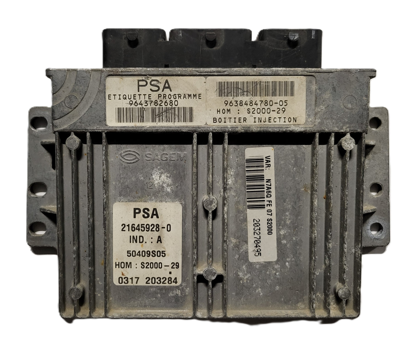 Peugeot Citroen ECU / 9643782680 / 9638484780-05 / 21645928-0 / SAGEM