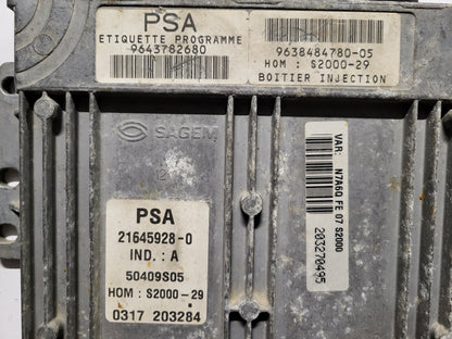 Peugeot Citroen ECU / 9643782680 / 9638484780-05 / 21645928-0 / SAGEM