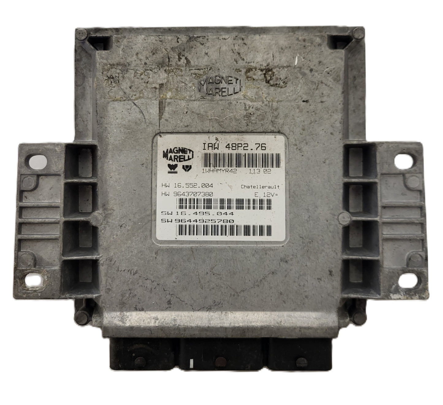 PEUGEOT 206 ECU / IAW 48P2.76 / 9643707380 / 9644925780 / MAGNETI MARELLI