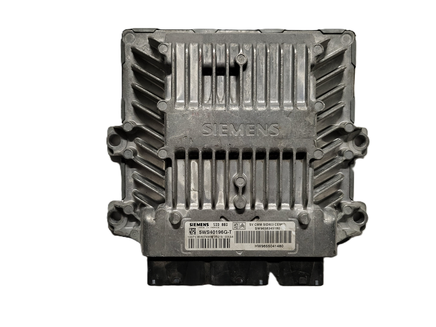 Peugeot Citroen ECU / 5WS40196G-T / SW 9658345180 / HW 9655041480 / SID803