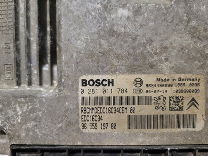 PEUGEOT CITROEN ECU / 0281011784 / 9655919780 / 9654490280 / EDC16C34 / BOSCH