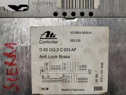 FORD SIERRA SCORPIO ECU ABS / D85GG2C013AF / 10.0924-0030.4 / ATE