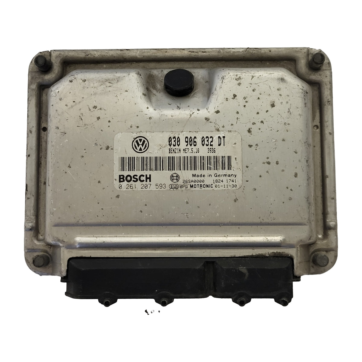 VW POLO ECU / 030906032DT / 0261207593 / M7.5.10 / BOSCH - B43-07 - 1