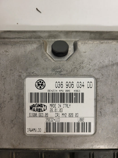 VW POLO ECU / 036906034DD / IAW 4MV.DD / 61600.663.09 / MAGNETI MARELLI