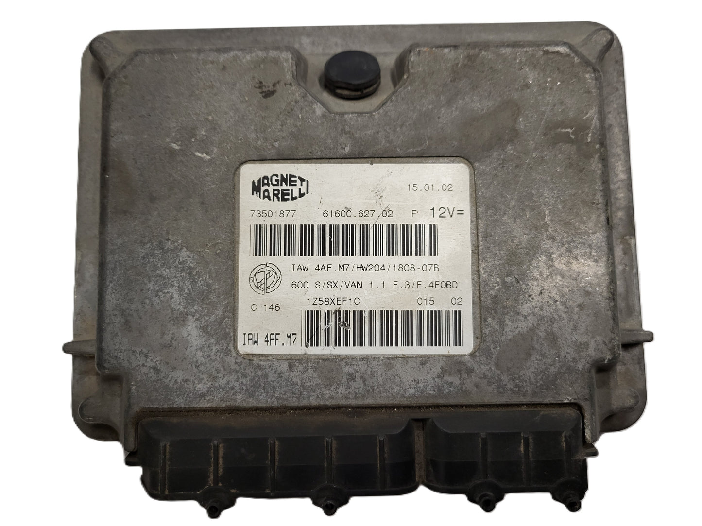 Fiat 600 ECU / IAW4AF.M7 / 73501877 / HW204 / MAGNETI MARELLI