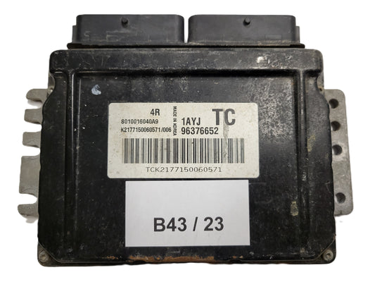 CHEVROLET KALOS ECU / S010016040 A9 / 96376652 / 1AYJ