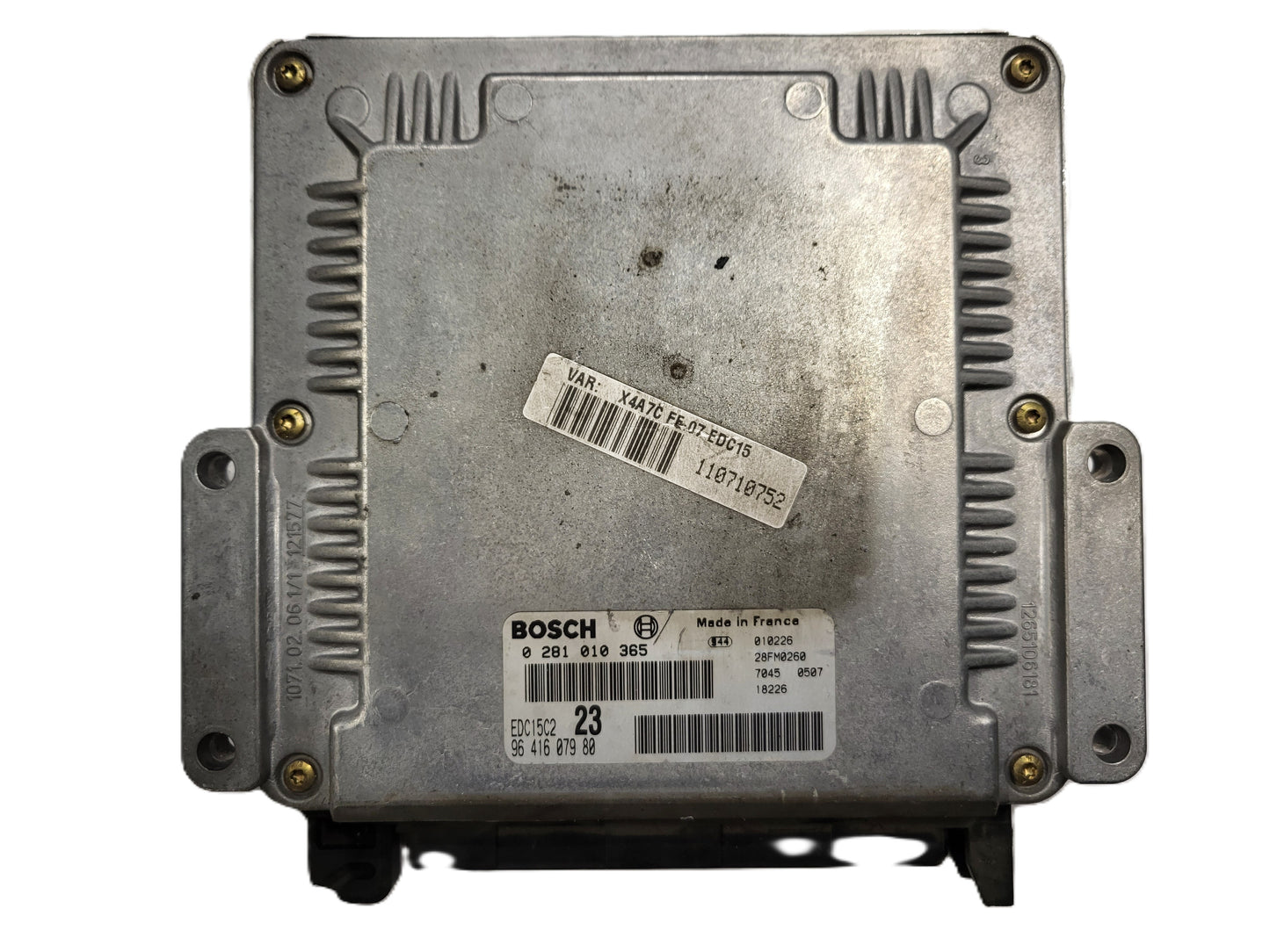 Citroen C5 2.0 HDI ECU / 0281010365 / 9641607980 / EDC15C2 / BOSCH