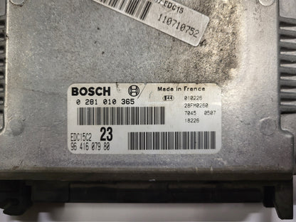 Citroen C5 2.0 HDI ECU / 0281010365 / 9641607980 / EDC15C2 / BOSCH